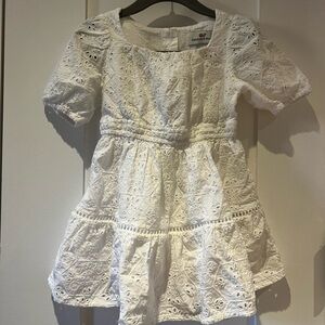 Vineyard Vines White Eyelet Kids Dress